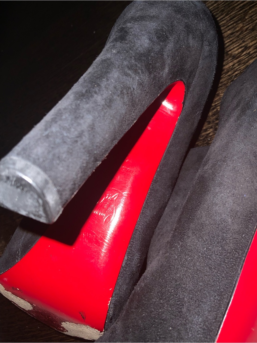 Black Suede High-Heel Ankle Booties - Women's - Picture 4 of 5